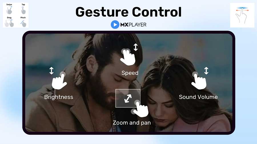 MX Player Mod APK Gesture Control